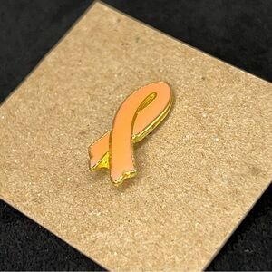 VINTAGE 90’s PINK RIBBON PIN BREAST CANCER AWARENESS GOLD BACKING